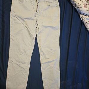 Buffalo David Bitton Light Gray Cropped Pants